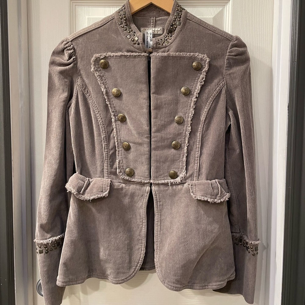 VINTAGE Blumarine Jeans Military style corduroy jacket, Size 8